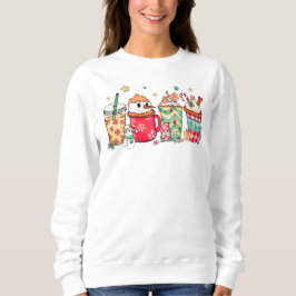 Kerst Koffie Drink Sneeuwman Sweatshirt
