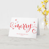 KERST KOFFIE feestelijke pret kalligrafie glitters Kaart (Gele Bloem)