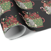 Kerst koffie kabouters inpakpapier (Rol Hoek)