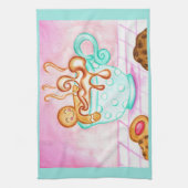 Kerst Koffie Keukenhanddoek van Gemberkoek (Verticaal)