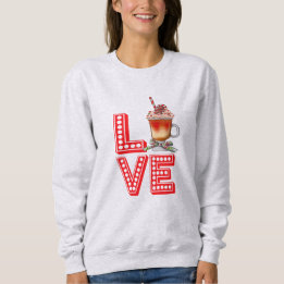 Kerst Koffie Kop Stack Liefde Koffie Liefhebbers Trui
