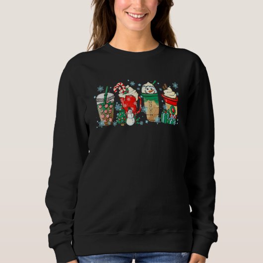 Kerst Koffie Latte Pyjama Trui (Voorkant)