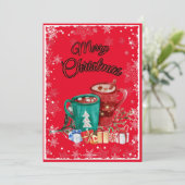 Kerst Koffie Lover Gift Kaart (Staand voorkant)