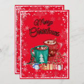 Kerst Koffie Lover Gift Kaart (Voorkant / Achterkant)