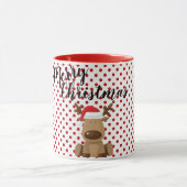 Kerst Koffie Mok Rendier Polka Dot Polkadot P (Midden)