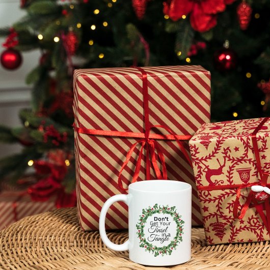 Kerst Koffie Mok - Tinsel Tangel - Krans