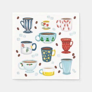 Kerst Koffie Shop Hostess Gift Servet