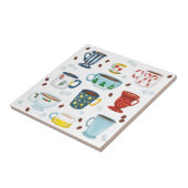 Kerst Koffie Shop Hostess Gift Tegeltje (Zijkant)