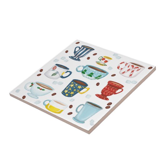 Kerst Koffie Shop Hostess Gift Tegeltje (Zijkant)