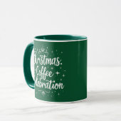 Kerst Koffie Viering Elegant Script Koffie Mok (Voorkant links)