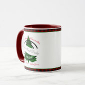 Kerst koffie winkel bord mok (Voorkant links)