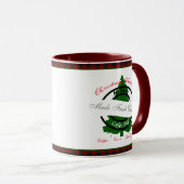 Kerst koffie winkel bord mok (Voorkant rechts)