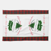 Kerst koffie winkel keuken handdoek (Horizontaal)