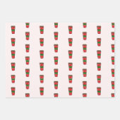 Kerst Koffiedrankjes Inpakpapier Vel (Voorkant 3)