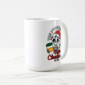 Kerst koffiekopje met feestelijk skeletontwerp koffiemok (Voorkant rechts)
