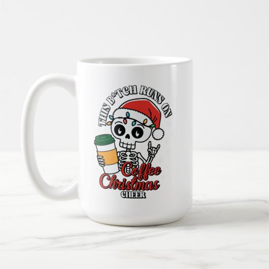Kerst koffiekopje met feestelijk skeletontwerp koffiemok (Links)