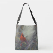 "Kerst komt eraan" Kardinalen Crossbody Tas (Achterkant)