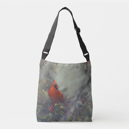 "Kerst komt eraan" Kardinalen Crossbody Tas (Voorkant)