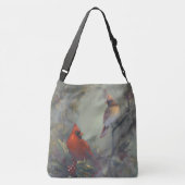 "Kerst komt eraan" Kardinalen Crossbody Tas (Achterkant)