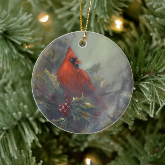 "Kerst komt eraan" Kardinalen Keramisch Ornament (Boom)