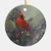 "Kerst komt eraan" Kardinalen Keramisch Ornament (Voorkant)