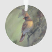 "Kerst komt eraan" Kardinalen Ornament (achterkant)