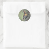 "Kerst komt eraan" Kardinalen Ronde Sticker (Tas)
