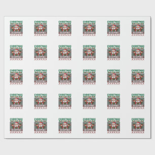Kerst komt eraan Kerstman Elfen Rendieren Cadeaupapier