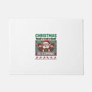 Kerst komt eraan Kerstman Elfen Rendieren Deurmat