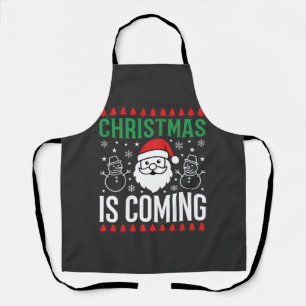 Kerst komt eraan Kerstman Sneeuwman Schort