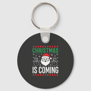 Kerst komt eraan Kerstman Sneeuwman Sleutelhanger