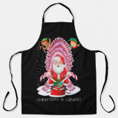 Kerst komt eraan, Santa Claus Cane Snoep Throne Schort (Voorkant)