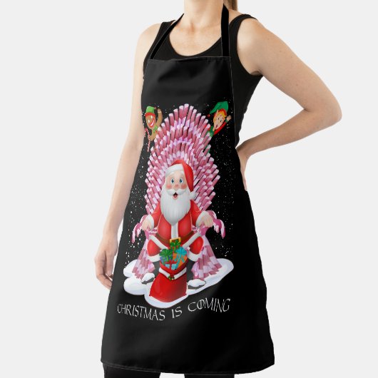 Kerst komt eraan, Santa Claus Cane Snoep Throne Schort (Insitu)
