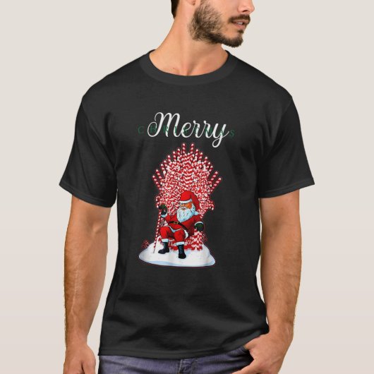 Kerst komt eraan Winter Kerstman Suikerstok Kerstf T-shirt (Voorkant)