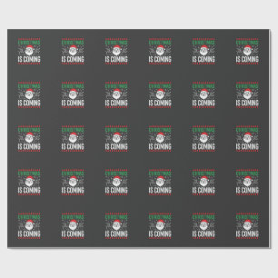 Kerst komt Kerstman Sneeuwman Cadeaupapier