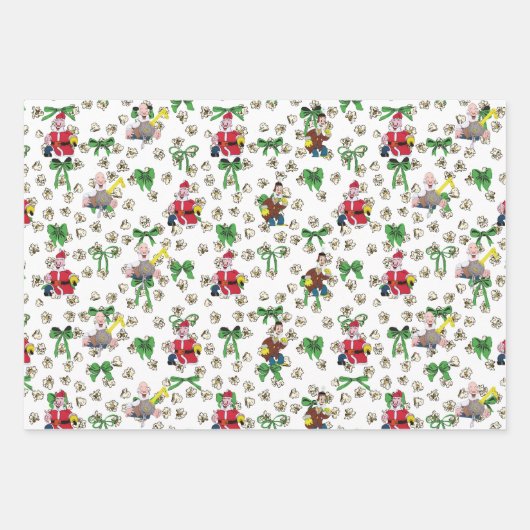 Kerst komt, maar een keer verpakken papier set van inpakpapier vel (Voorkant 3)