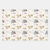 Kerst komt, maar een keer verpakken papier set van inpakpapier vel (Voorkant)