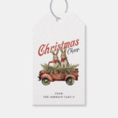 Kerst Konijn Cadeau Labels Cadeaulabel (Voorkant)