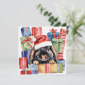 Kerst Konijn Christmas Lop Feestdagenkaart (Staand voorkant)