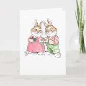 Kerst Konijn Koppel Kaart (Voorkant)
