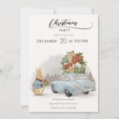 Kerst Konijn Peter en Auto Kaart (Voorkant)