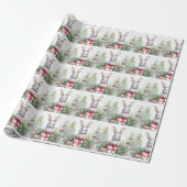 Kerst Konijn Wrapping Papier (Uitgerold)