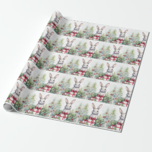 Kerst Konijn Wrapping Papier