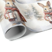 Kerst Konijn Wrapping Papier (Rol Hoek)