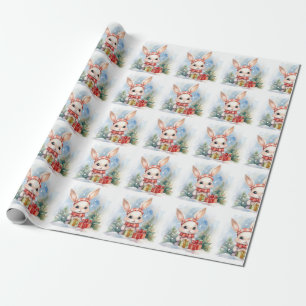 Kerst Konijn Wrapping Papier