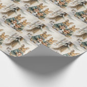 Kerst Konijn Wrapping Papier (Hoek)