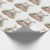 Kerst Konijn Wrapping Papier (Hoek)