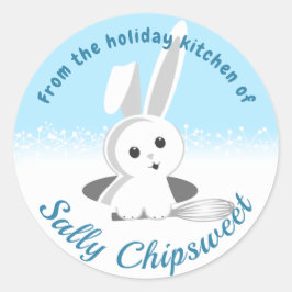 Kerst konijntje whisk uit de keuken van sticker