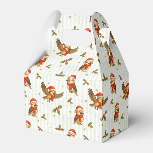 Kerst Kookaburra Aquarel Bedankdoosjes (Achterkant)