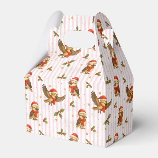 Kerst Kookaburra Aquarel Bedankdoosjes (Achterkant)